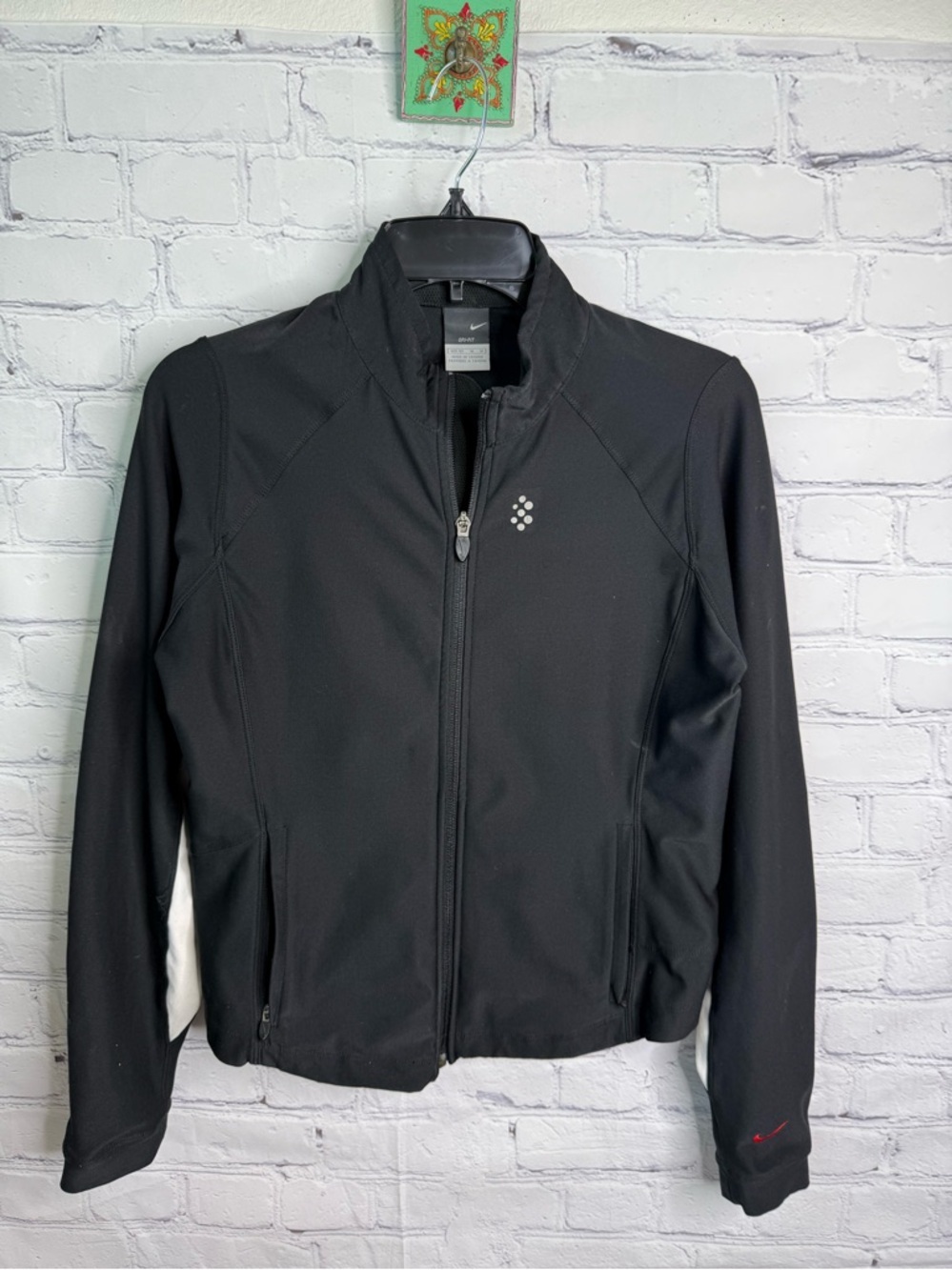 NIKE Dri-Fit Athletic Zip Front Black Jacket Medium